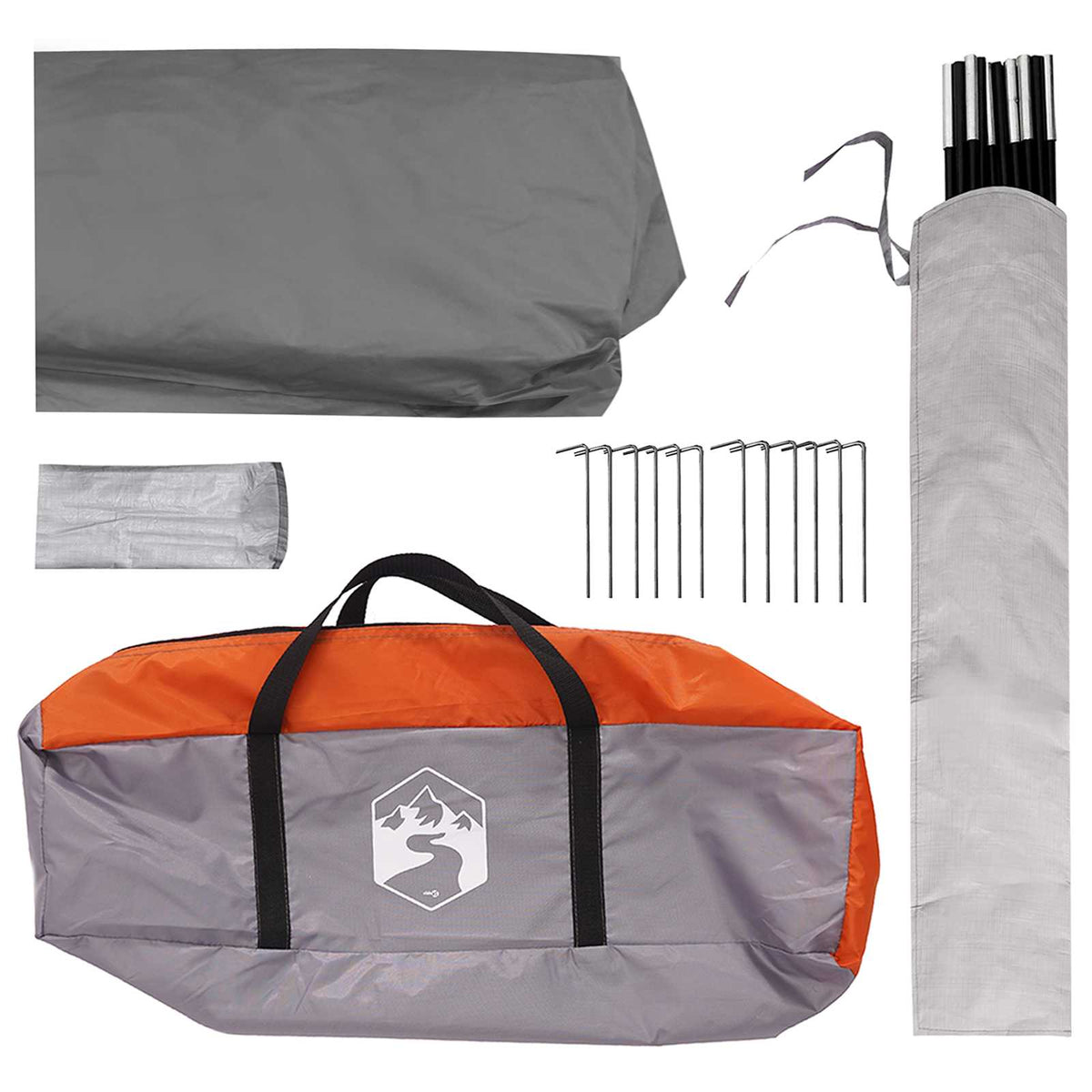 vidaXL Party Tent Grey and Orange 500 x 500 x 352 cm 5