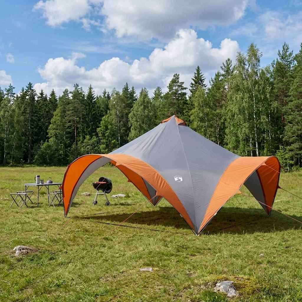 vidaXL Party Tent Grey and Orange 500 x 500 x 352 cm 1