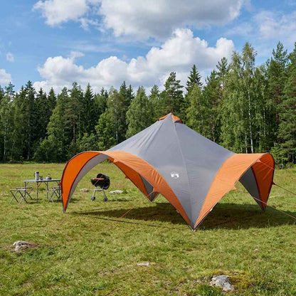 vidaXL Party Tent Grey and Orange 500 x 500 x 352 cm 1