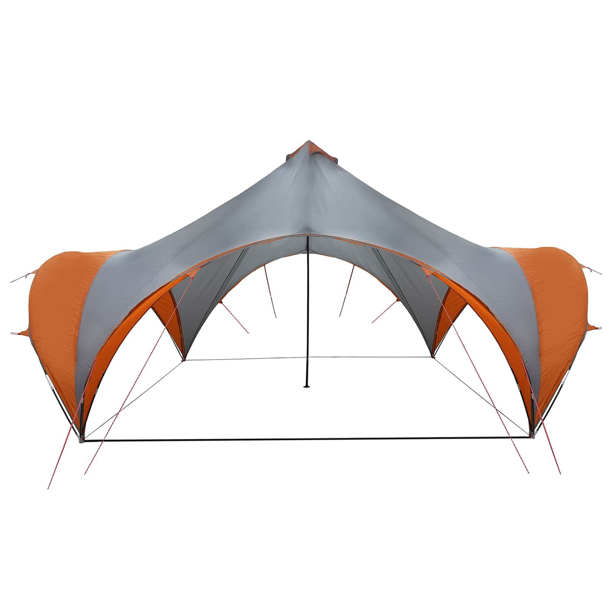 Party Tent 500 x 500 x 352 cm Polyester and Steel Width 500 cm Grey and orange