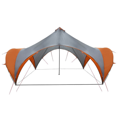 Party Tent 500 x 500 x 352 cm Polyester and Steel Width 500 cm Grey and orange