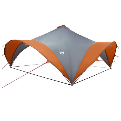 Party Tent 600 x 600 x 400 cm Polyester and Steel Width 600 cm Grey and orange