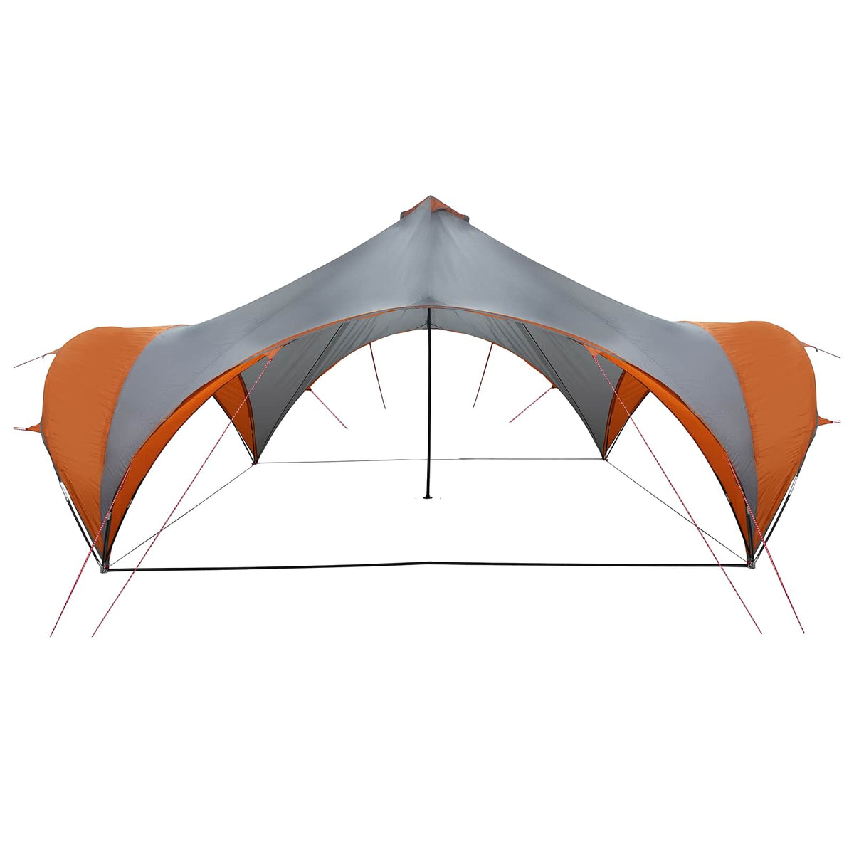 Party Tent 600 x 600 x 400 cm Polyester and Steel Width 600 cm Grey and orange