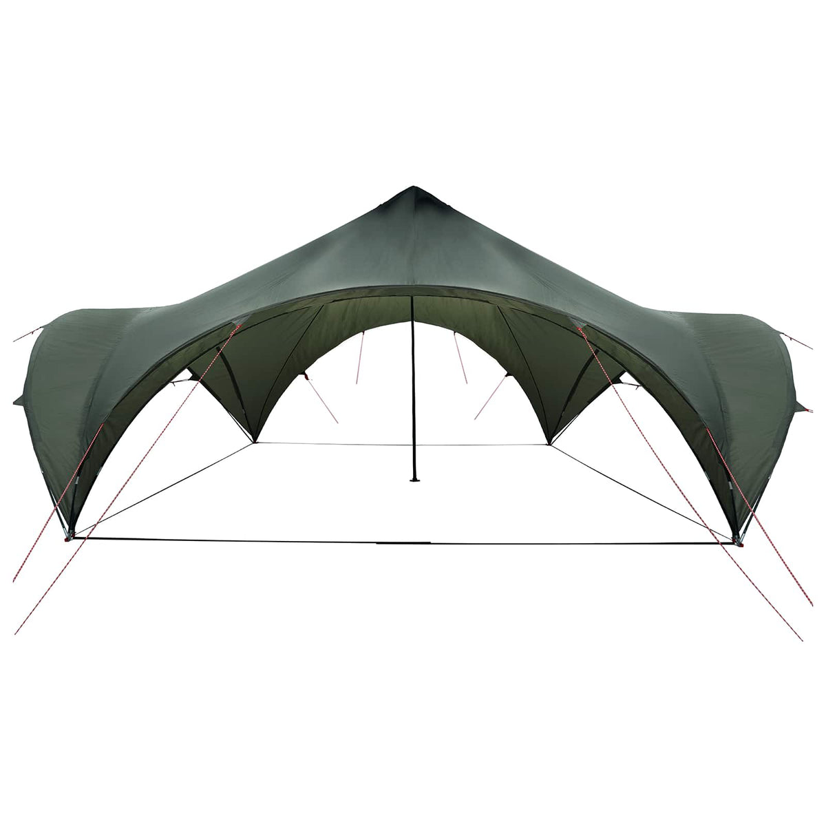 Party Tent 600 x 600 x 400 cm Polyester and Steel Width 600 cm Army green