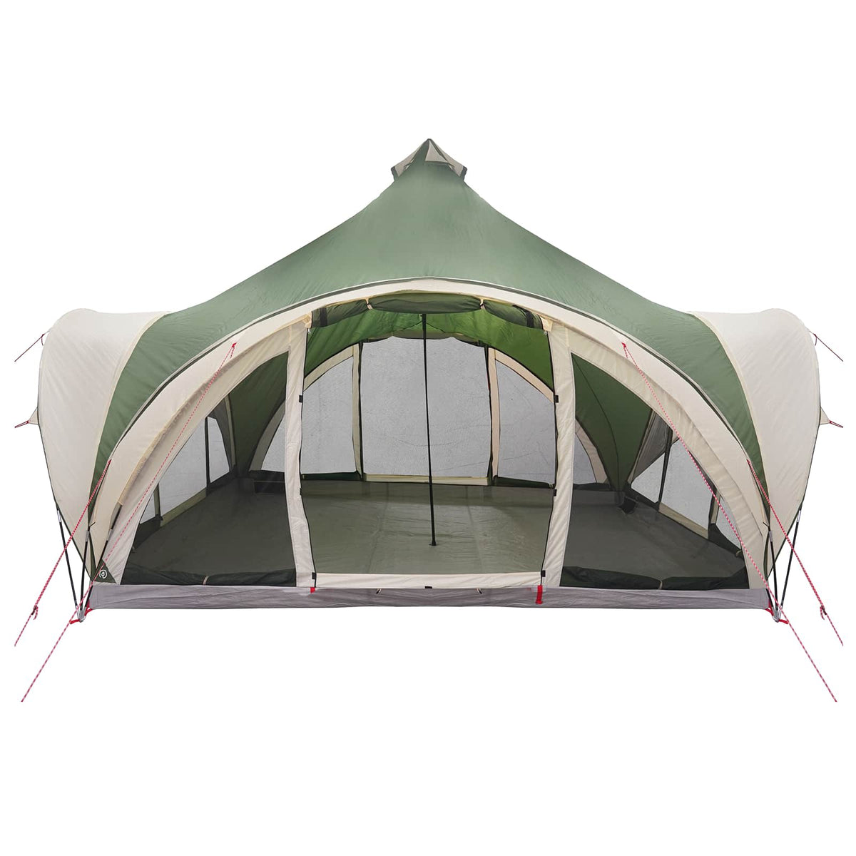 vidaXL Tipi Tent 6.0-Person Green Polyester and Steel 4