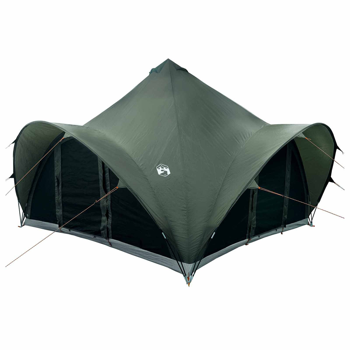 Tipi Tent 6.0-Person Polyester and Steel Width 400 cm Army green