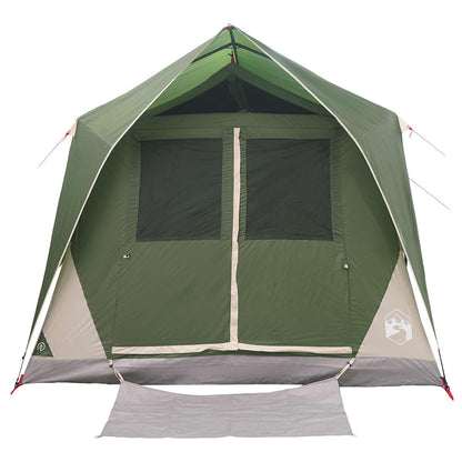vidaXL Tunnel Tent with Roof Green 10-Person Polyester and Steel 5