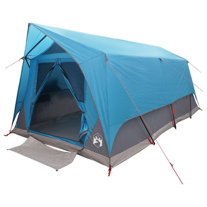 vidaXL Tunnel Tent with Roof Blue 10-Person Polyester and Steel 2
