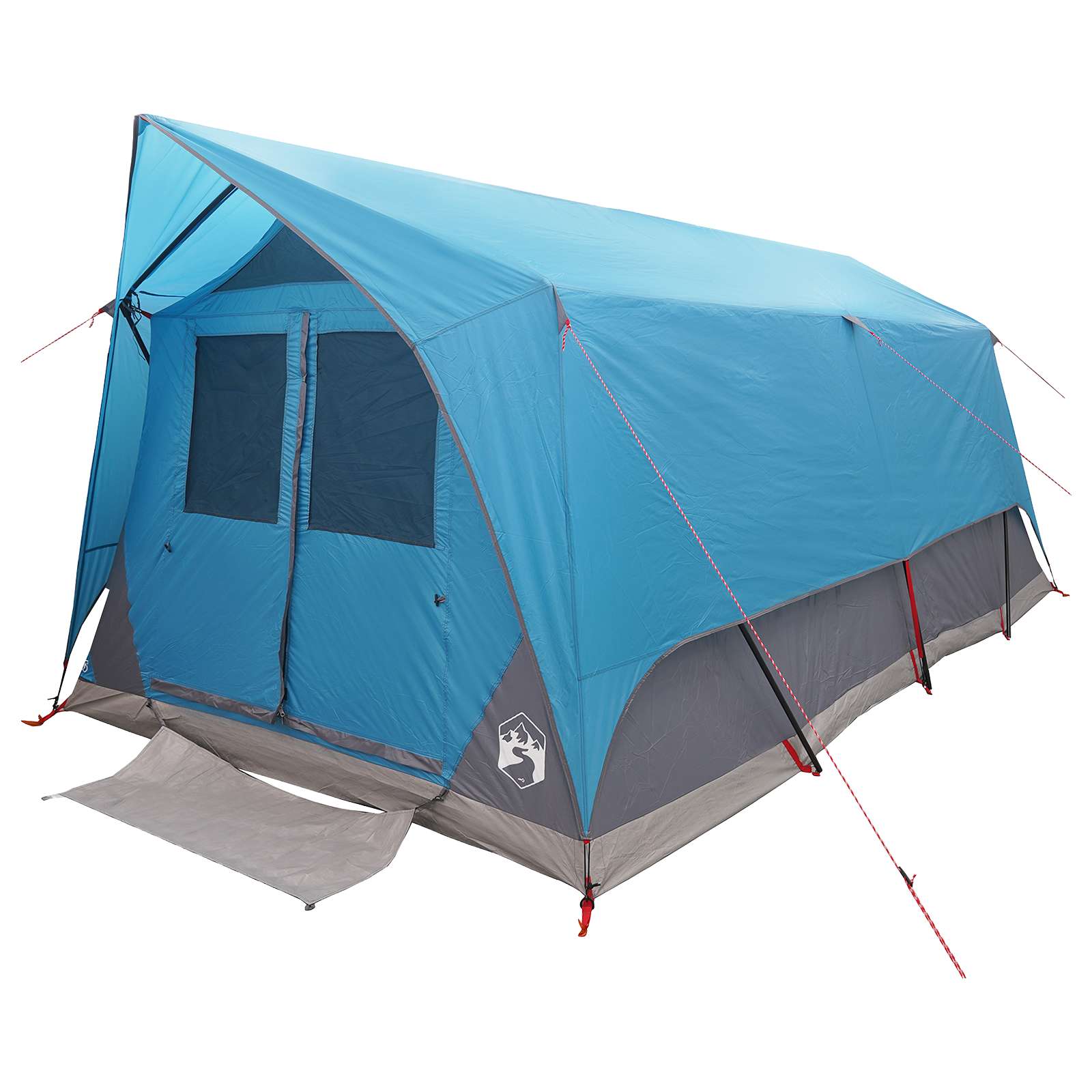 vidaXL Tunnel Tent with Roof Blue 10-Person Polyester and Steel 3