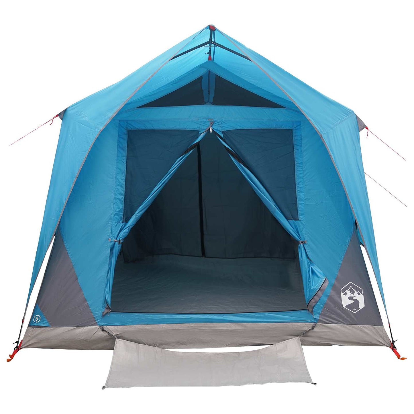 vidaXL Tunnel Tent with Roof Blue 10-Person Polyester and Steel 4