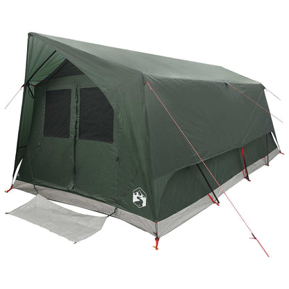 vidaXL Tunnel Tent with Roof Army green 10-Person Polyester and Steel 3