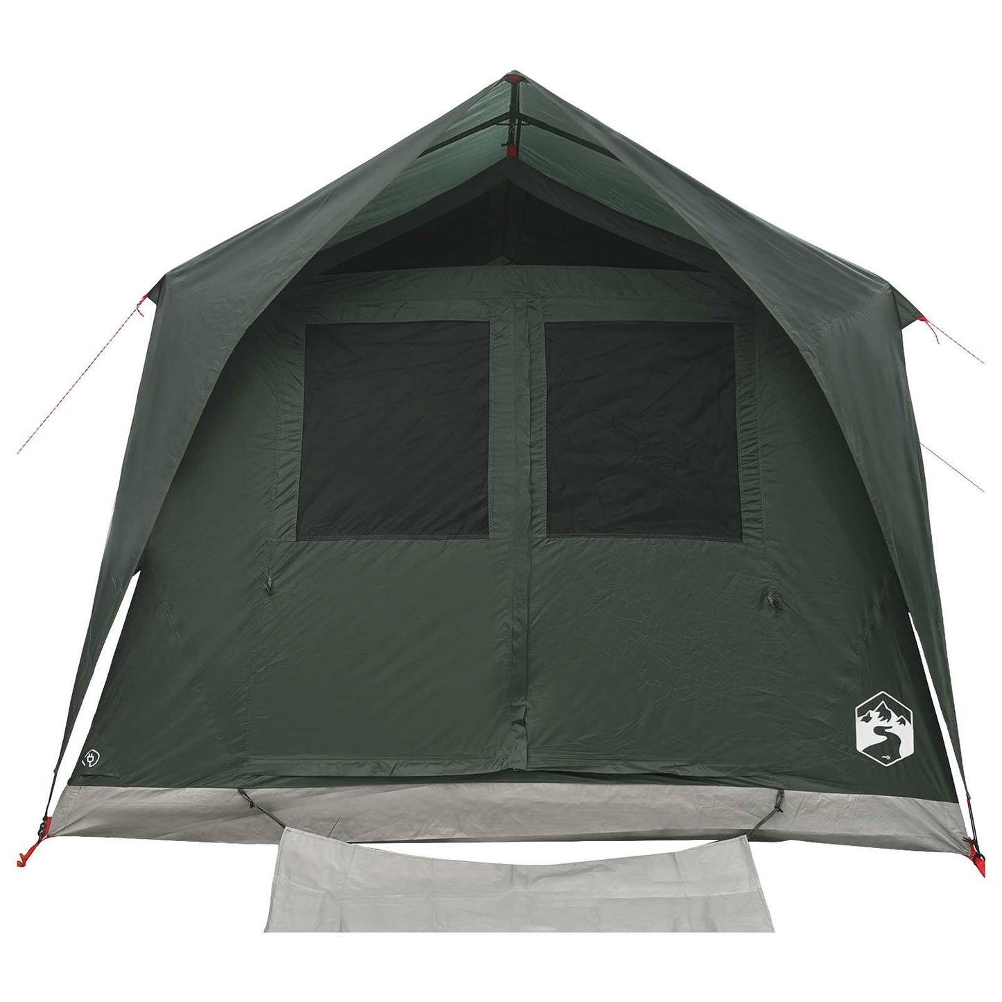 vidaXL Tunnel Tent with Roof Army green 10-Person Polyester and Steel 5