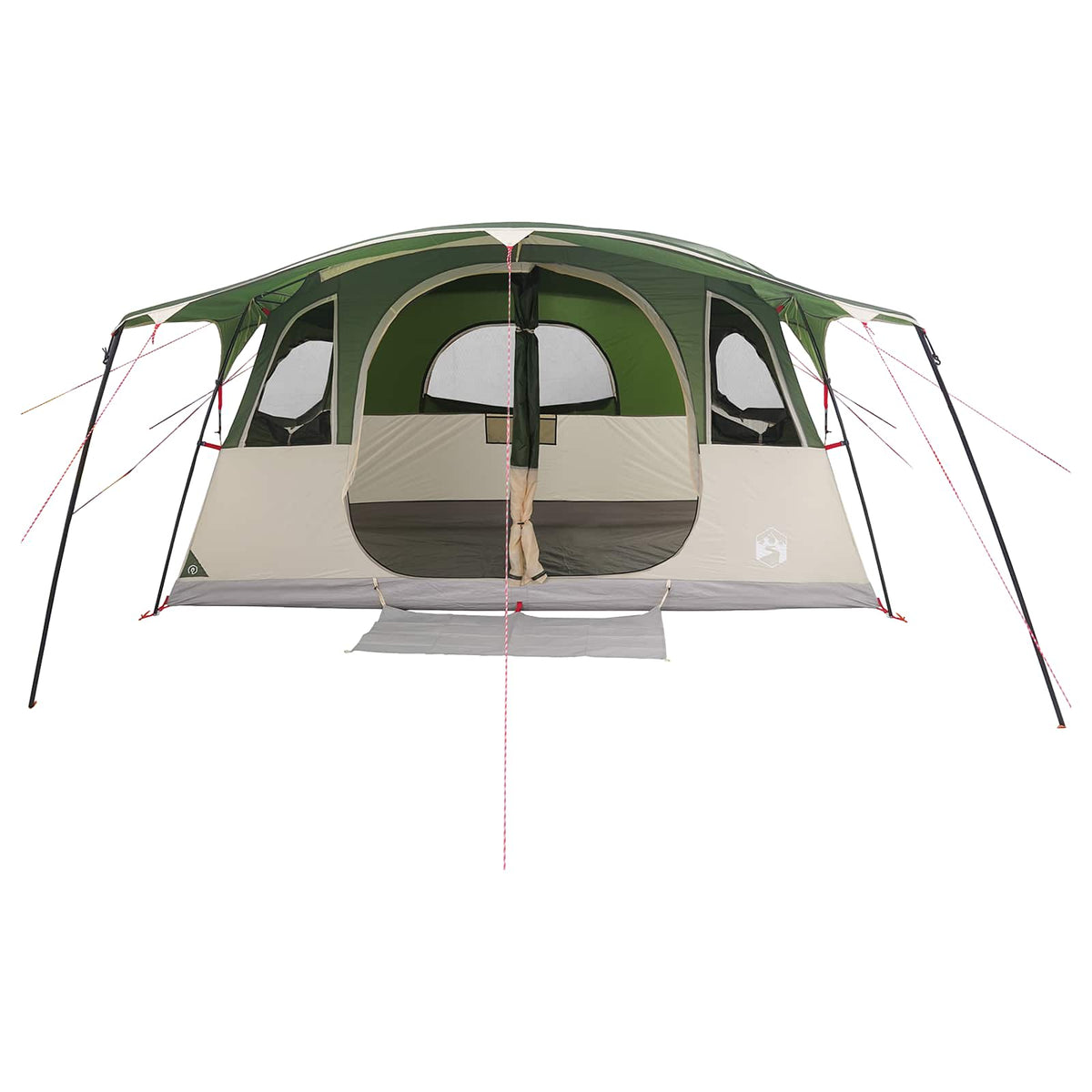 vidaXL Tunnel Tent 6-Person Green Polyester and Steel 4