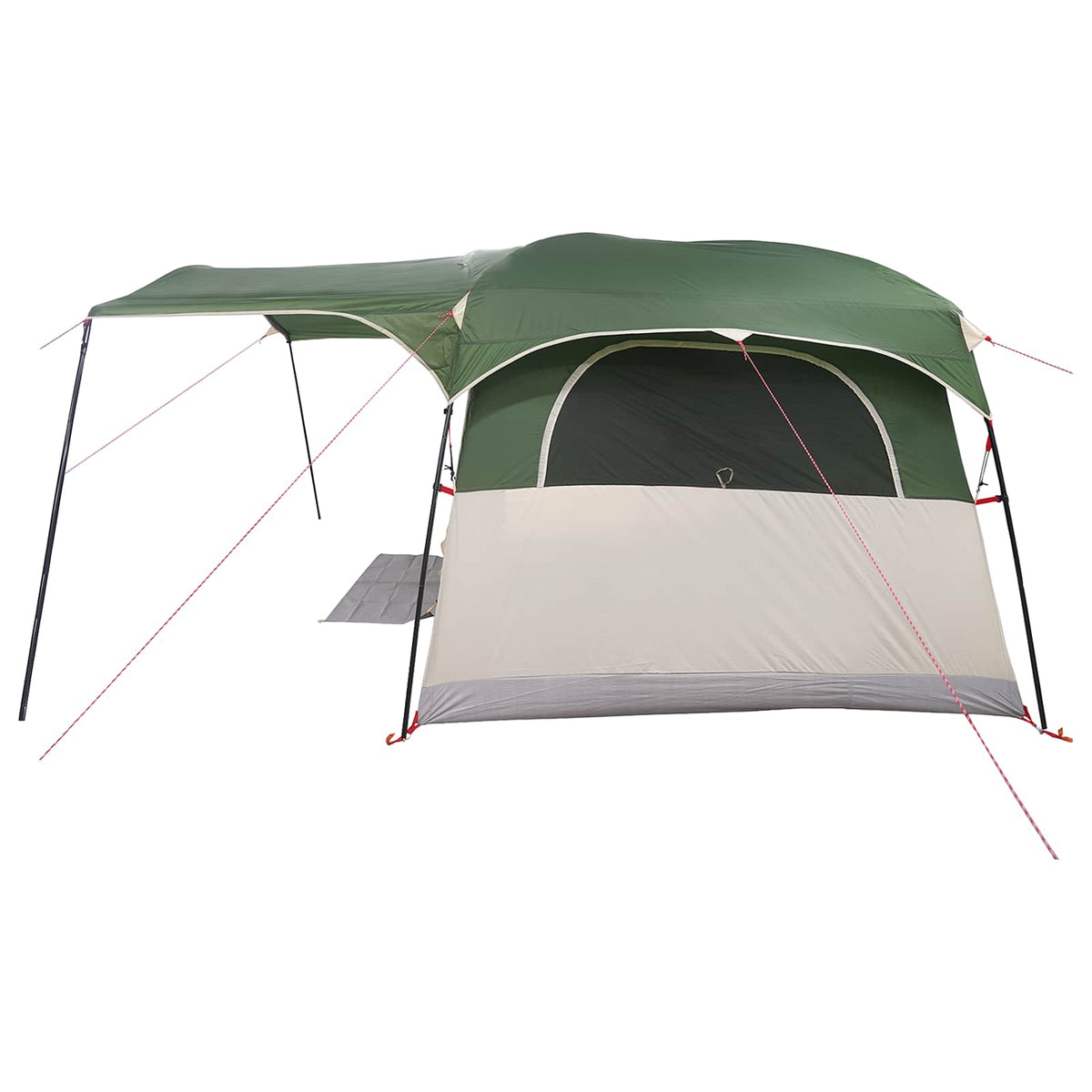 vidaXL Tunnel Tent 6-Person Green Polyester and Steel 6