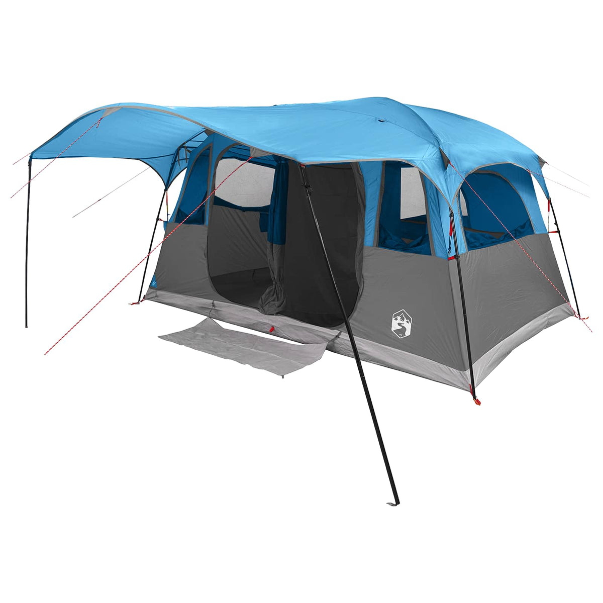 vidaXL Tunnel Tent 6-Person Blue Polyester and Steel 2
