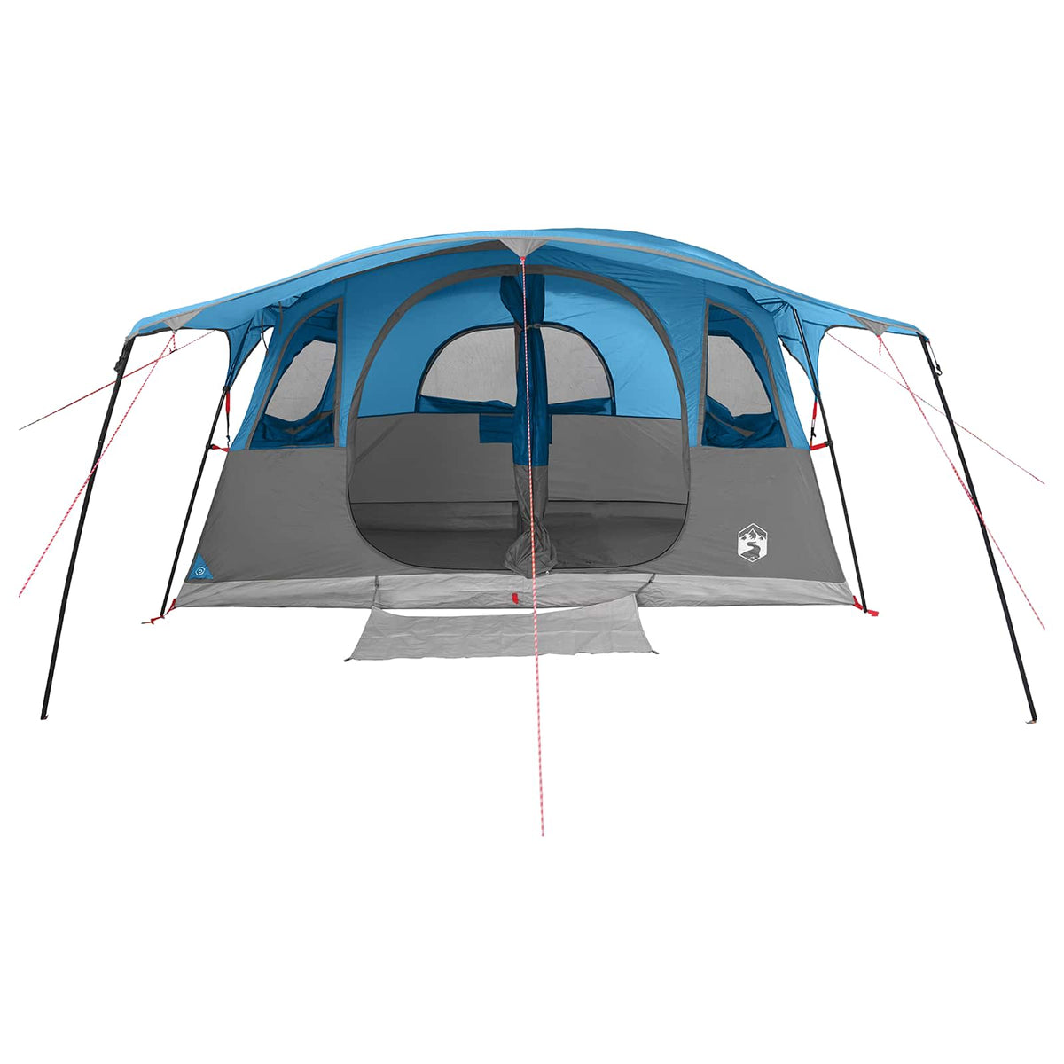vidaXL Tunnel Tent 6-Person Blue Polyester and Steel 4
