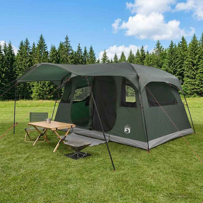 vidaXL Tunnel Tent 6-Person Army Green Polyester and Steel 1