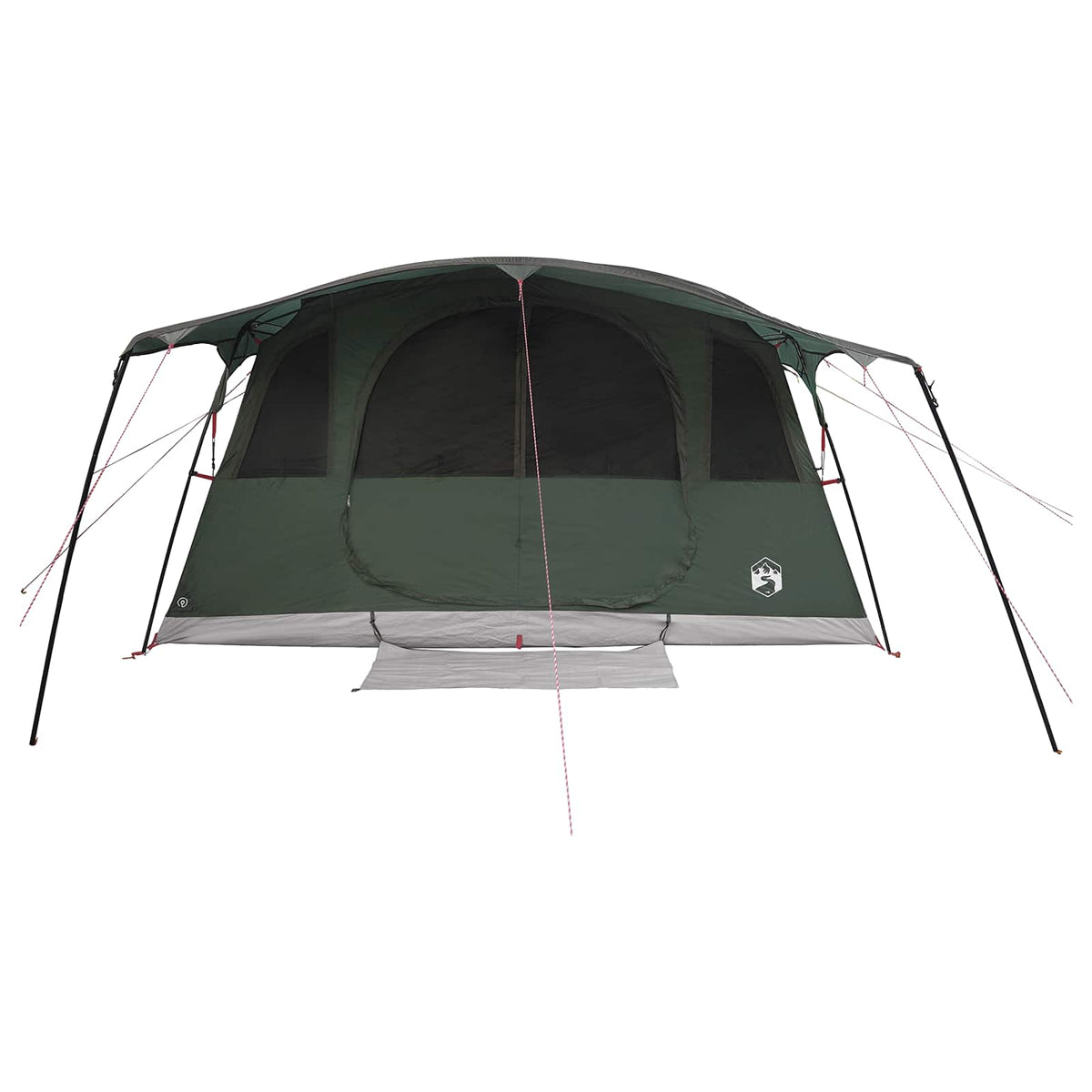 vidaXL Tunnel Tent 6-Person Army Green Polyester and Steel 5