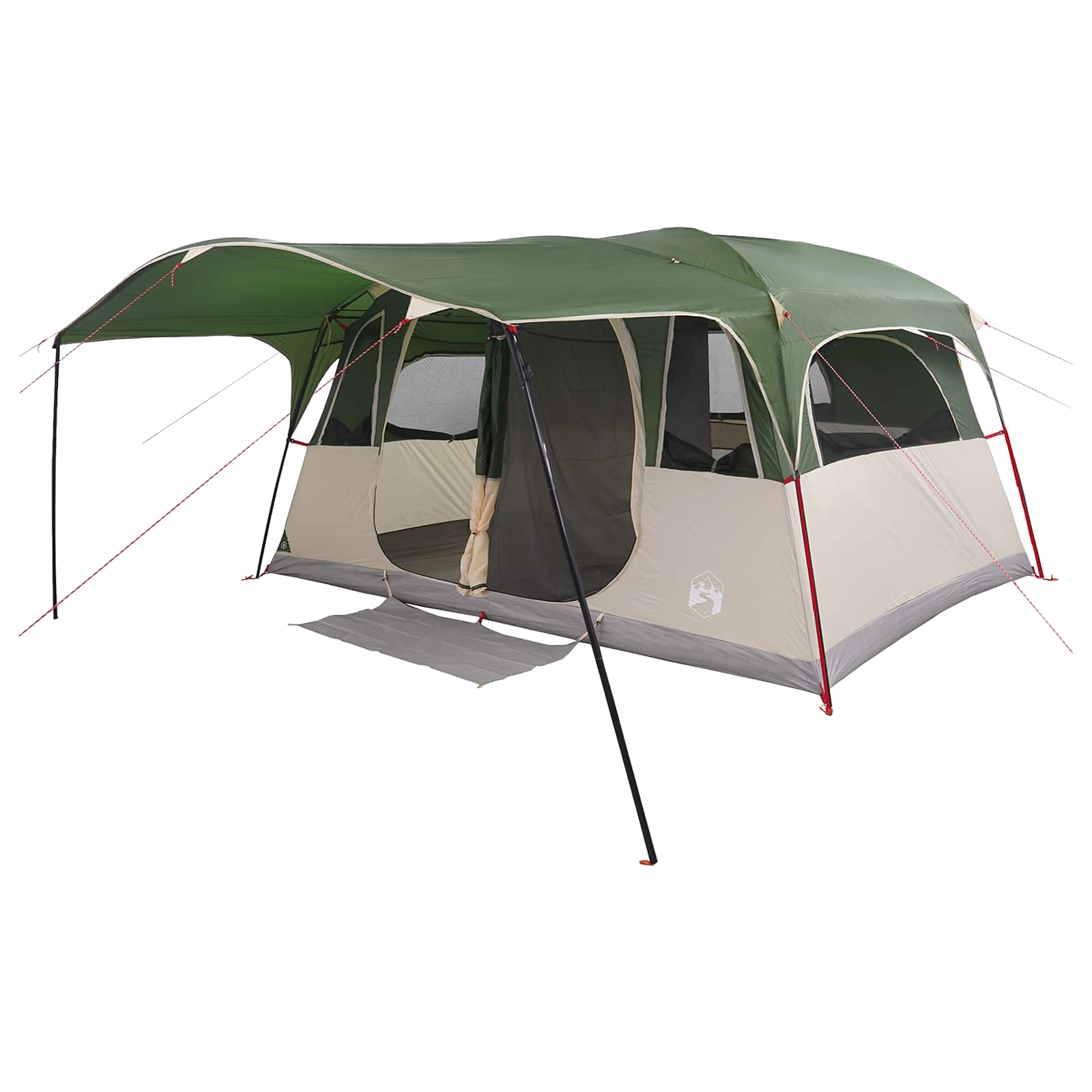 vidaXL Tunnel Tent Green 427 x 305 x 205 cm Polyester and Steel 2