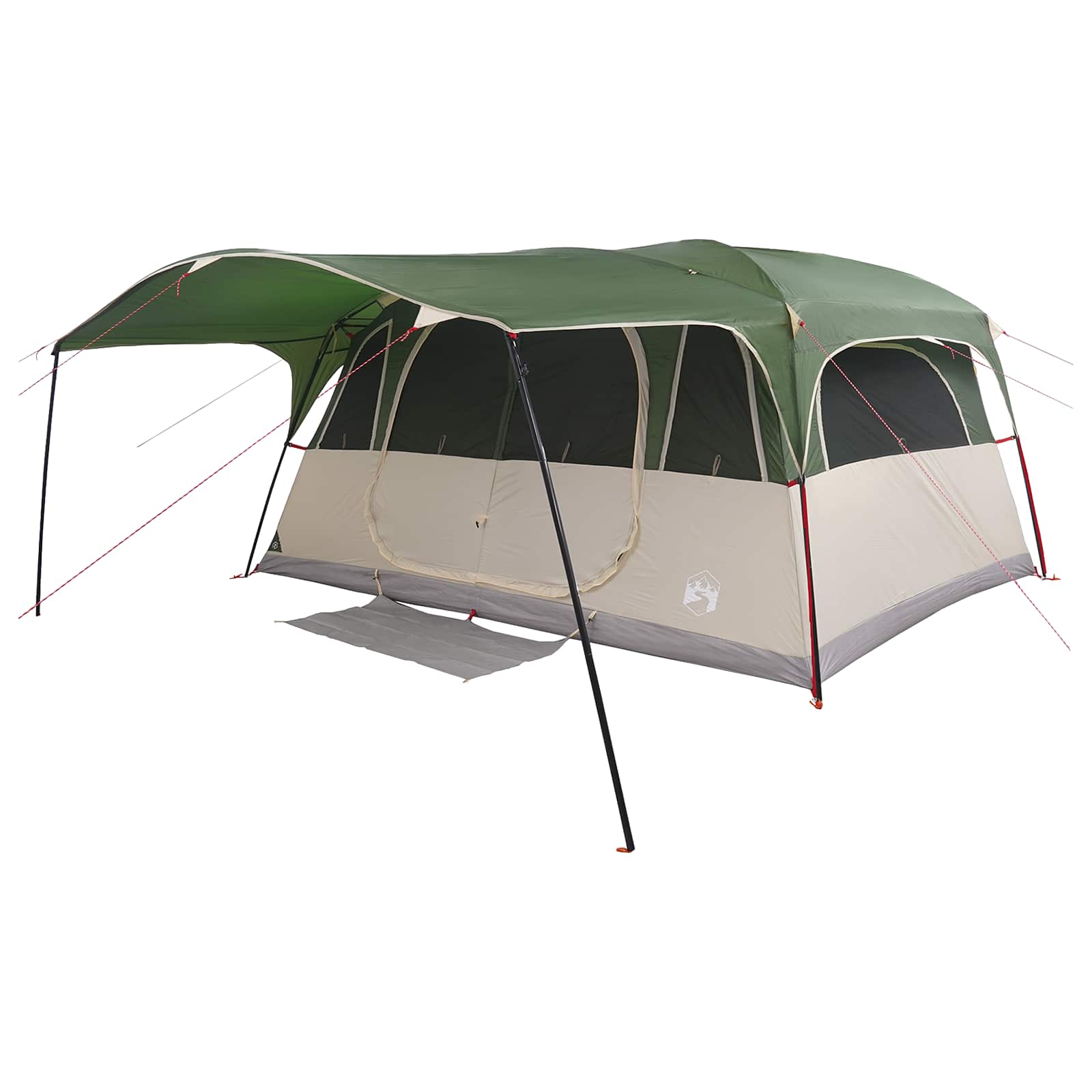vidaXL Tunnel Tent Green 427 x 305 x 205 cm Polyester and Steel 3