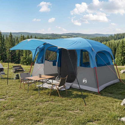 vidaXL Tunnel Tent Blue 427 x 305 x 205 cm Polyester and Steel 1