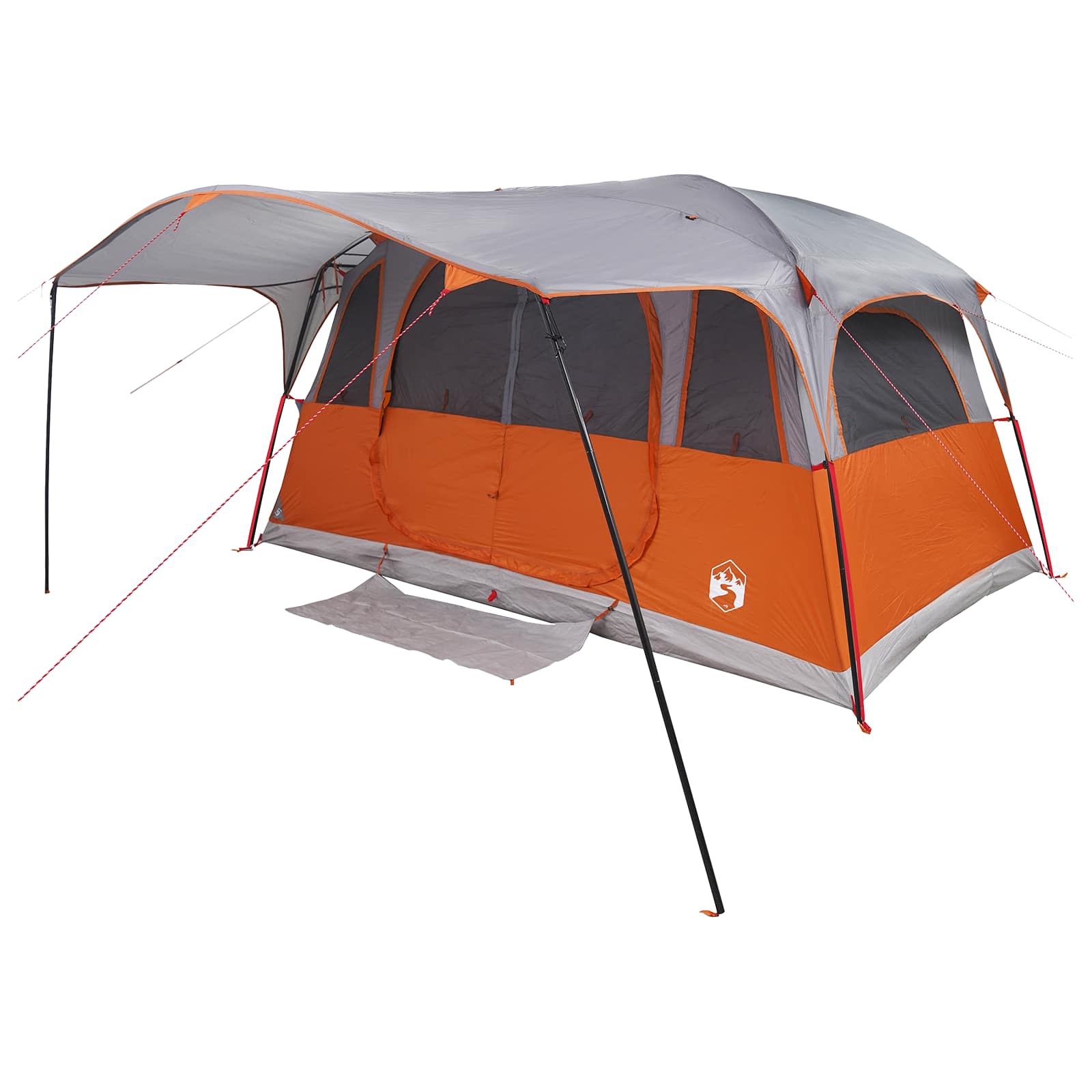 vidaXL Tunnel Tent with Roof Grey and Orange 427 x 305 x 205 cm 3