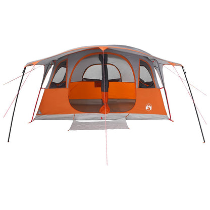 vidaXL Tunnel Tent with Roof Grey and Orange 427 x 305 x 205 cm 4