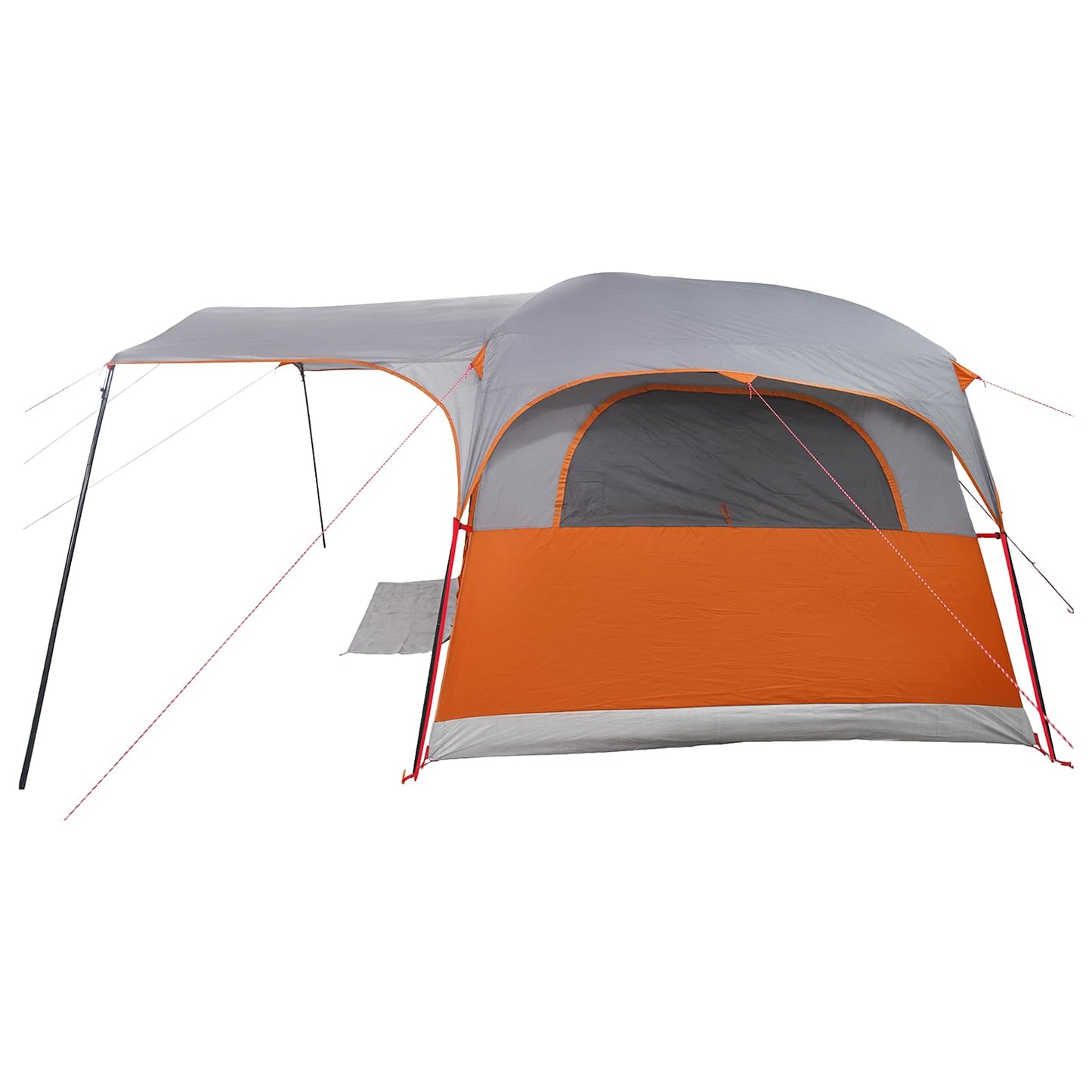 vidaXL Tunnel Tent with Roof Grey and Orange 427 x 305 x 205 cm 6