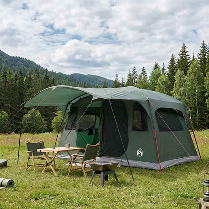vidaXL Tunnel Tent Army Green 427 x 305 x 205 cm Polyester and Steel 1