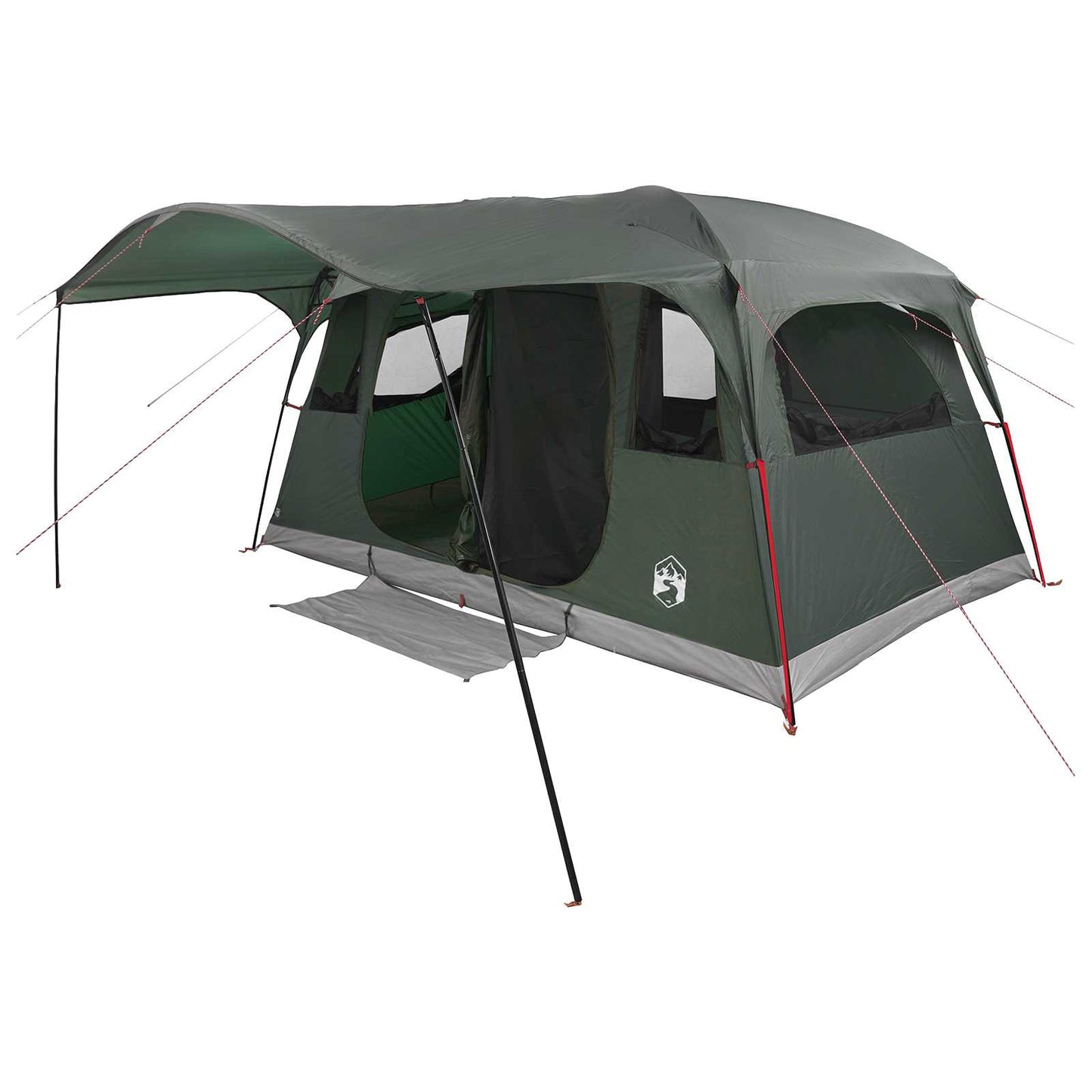 vidaXL Tunnel Tent Army Green 427 x 305 x 205 cm Polyester and Steel 2