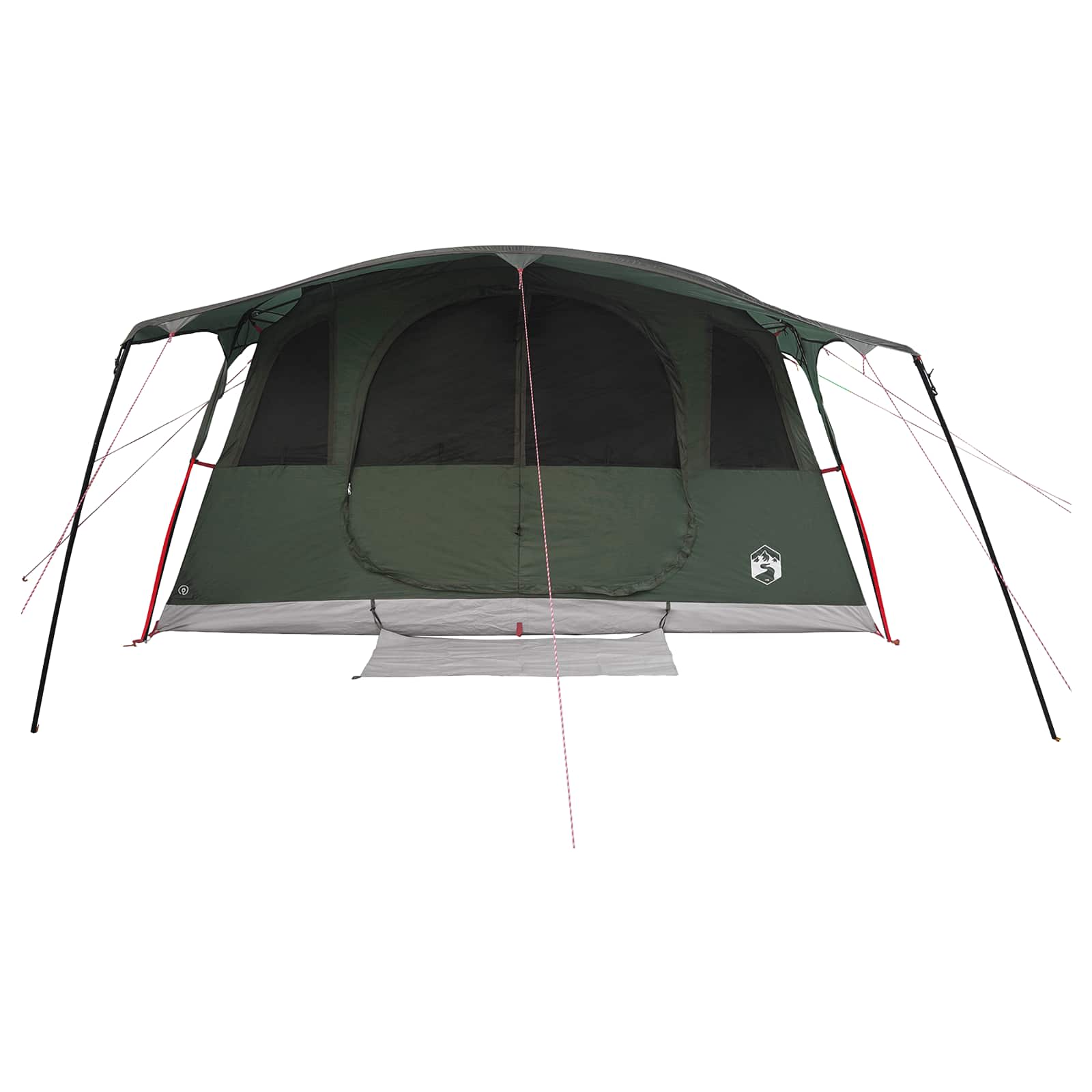 vidaXL Tunnel Tent Army Green 427 x 305 x 205 cm Polyester and Steel 5
