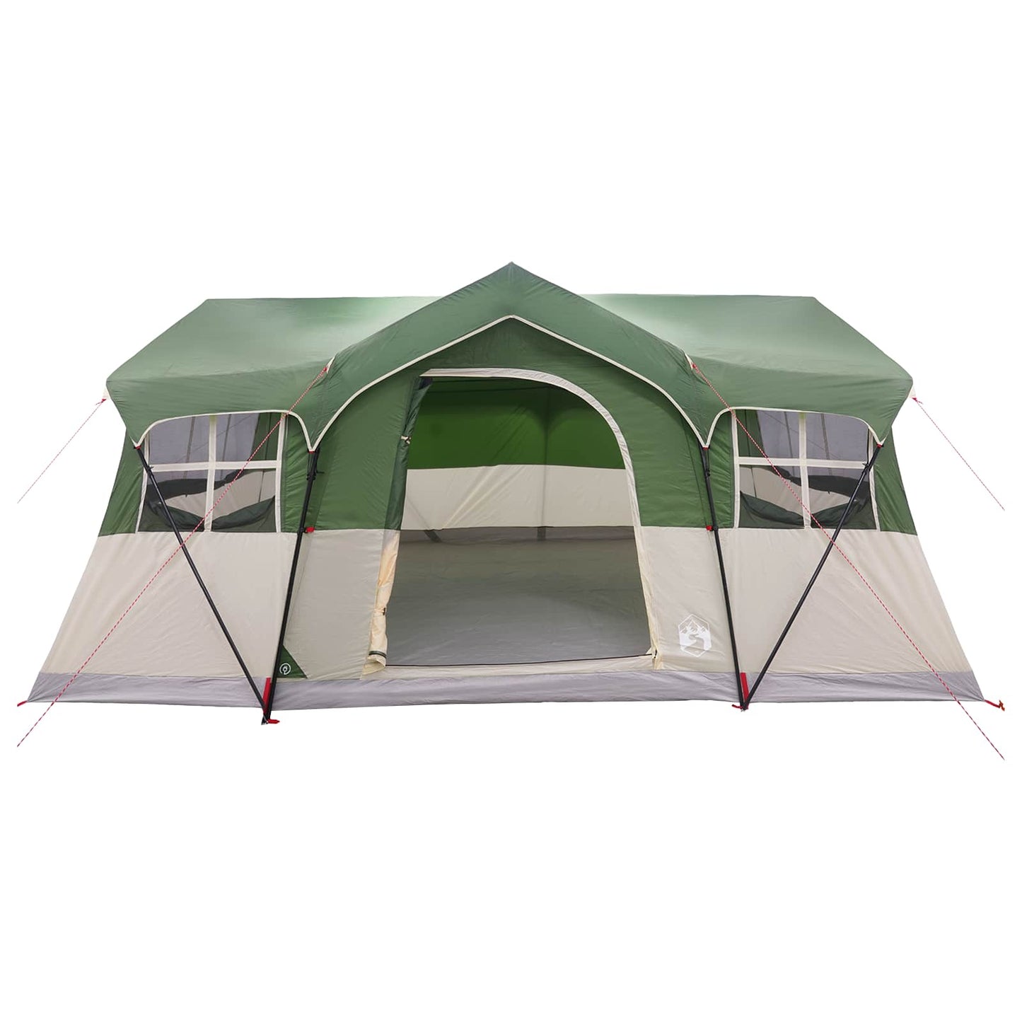 vidaXL Family Tent 487 x 340 x 216 cm Green Polyester and Steel 4