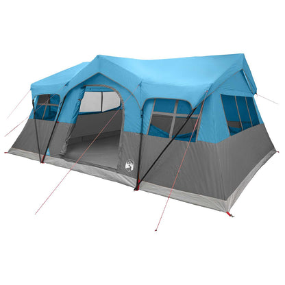 vidaXL Family Tent 487 x 340 x 216 cm Blue Polyester and Steel 2