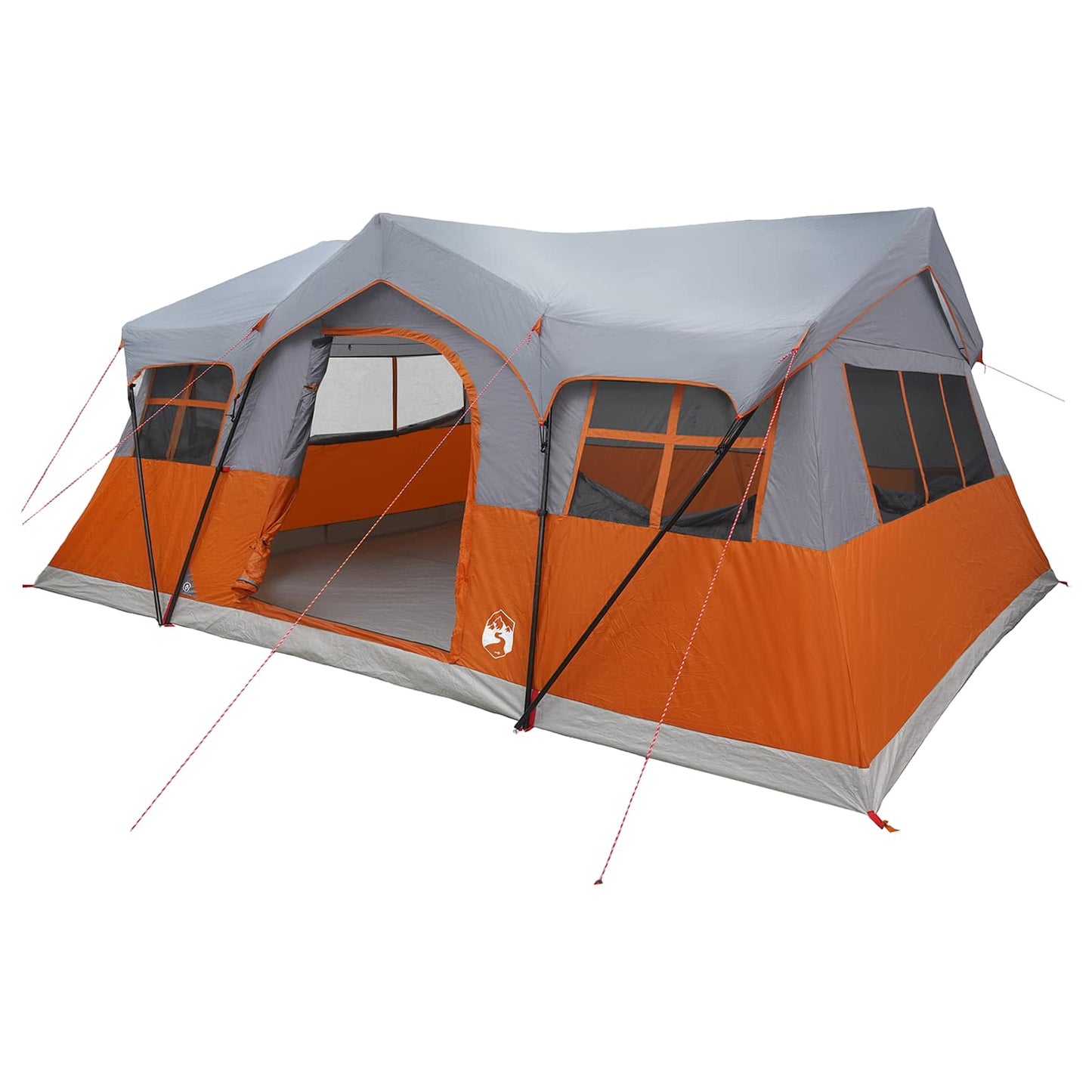 vidaXL Family Tent 487 x 340 x 216 cm Grey and Orange 2