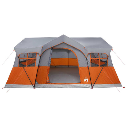 vidaXL Family Tent 487 x 340 x 216 cm Grey and Orange 4