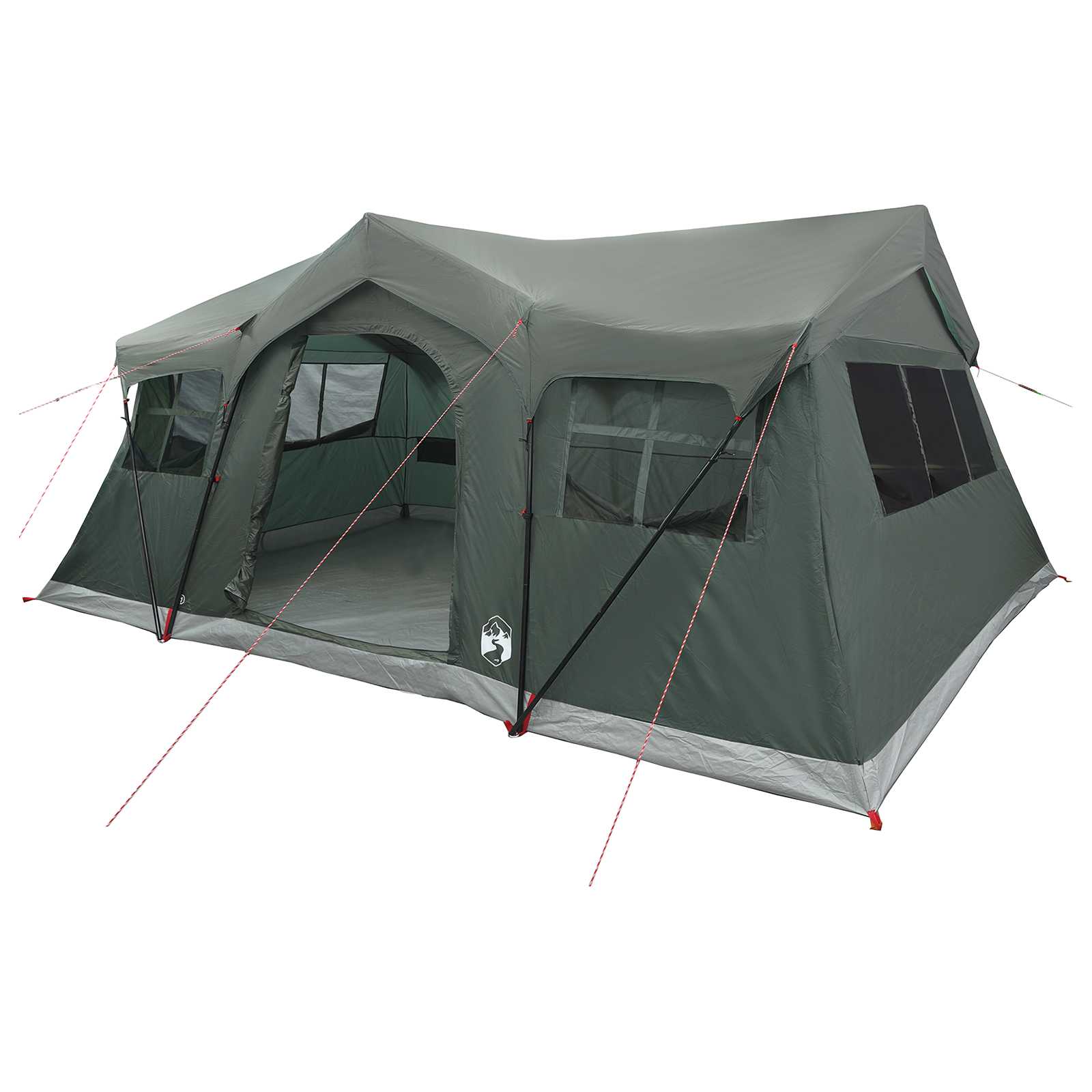 vidaXL Family Tent 487 x 340 x 216 cm Army Green Polyester and Steel 2