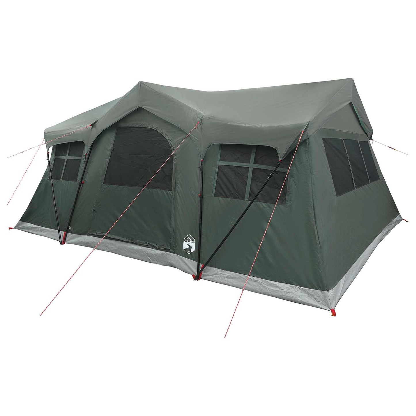 vidaXL Family Tent 487 x 340 x 216 cm Army Green Polyester and Steel 3