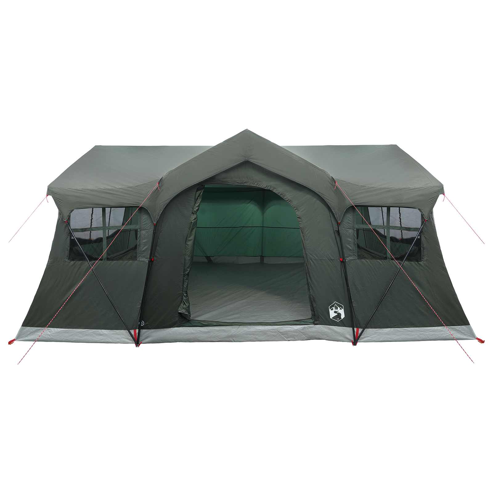 vidaXL Family Tent 487 x 340 x 216 cm Army Green Polyester and Steel 4
