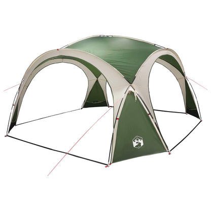 vidaXL Side Tent Green 410 x 410 x 250 cm Polyester and Steel 4
