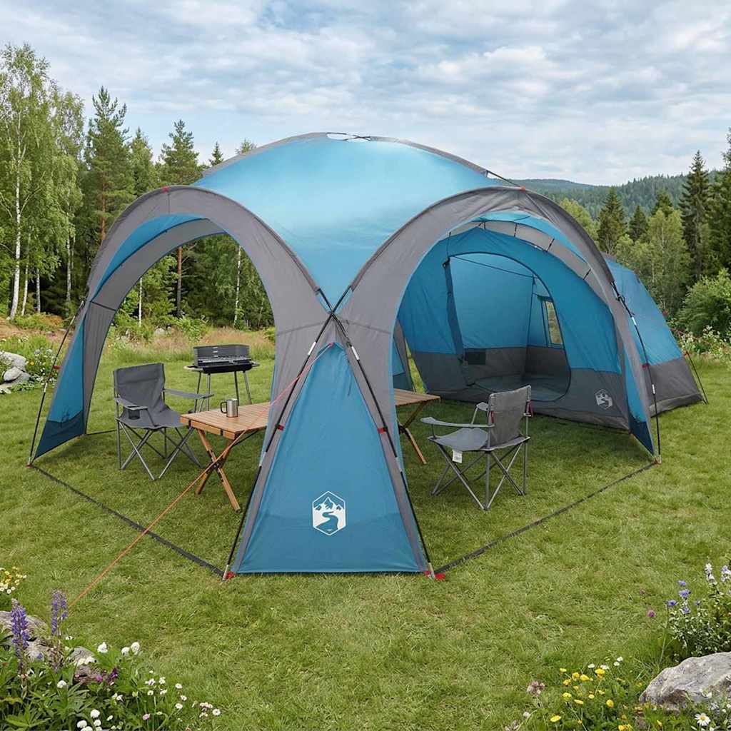 vidaXL Side Tent Blue 161.42 x 161.42 x 98.43 in Polyester and Steel 1