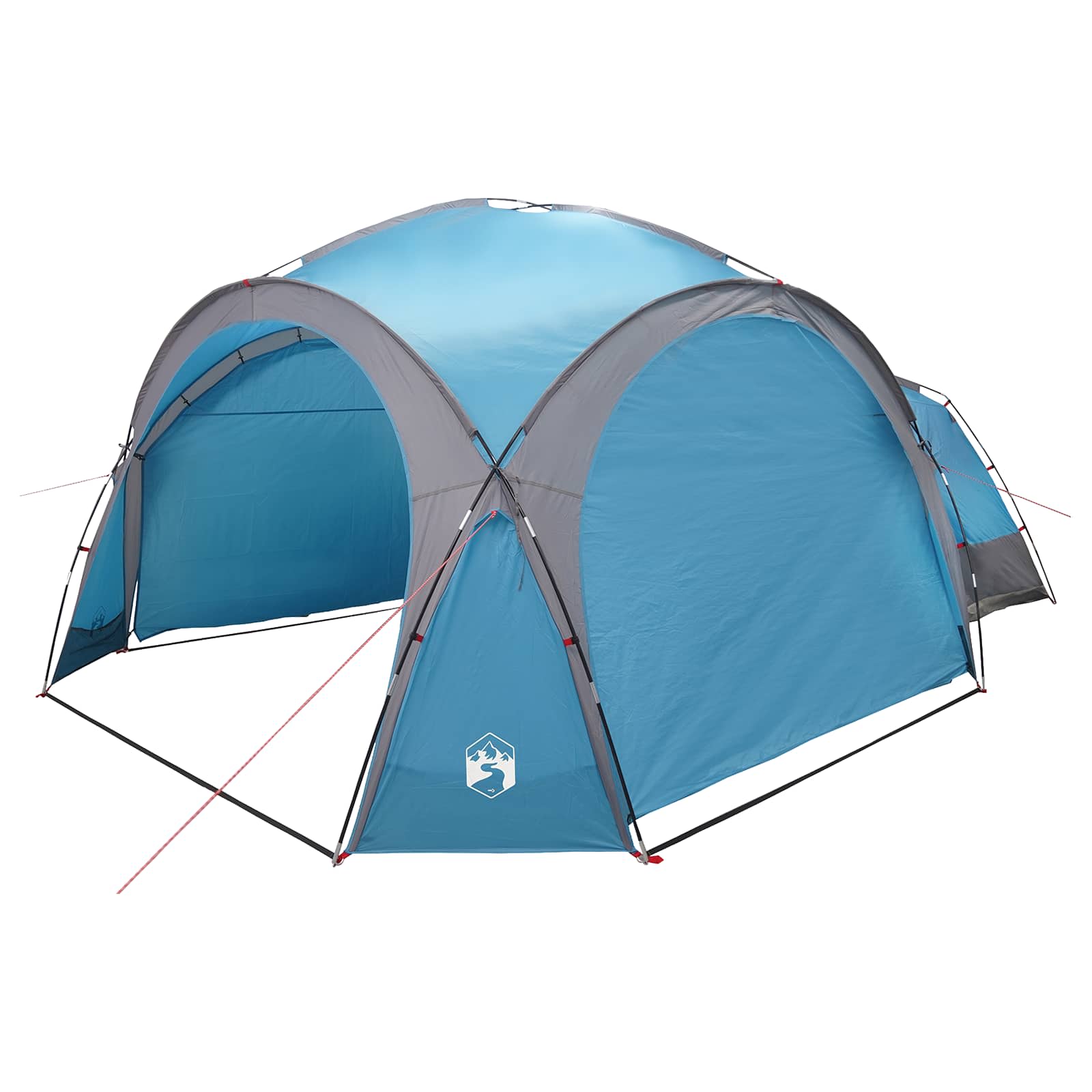 vidaXL Side Tent Blue 161.42 x 161.42 x 98.43 in Polyester and Steel 3