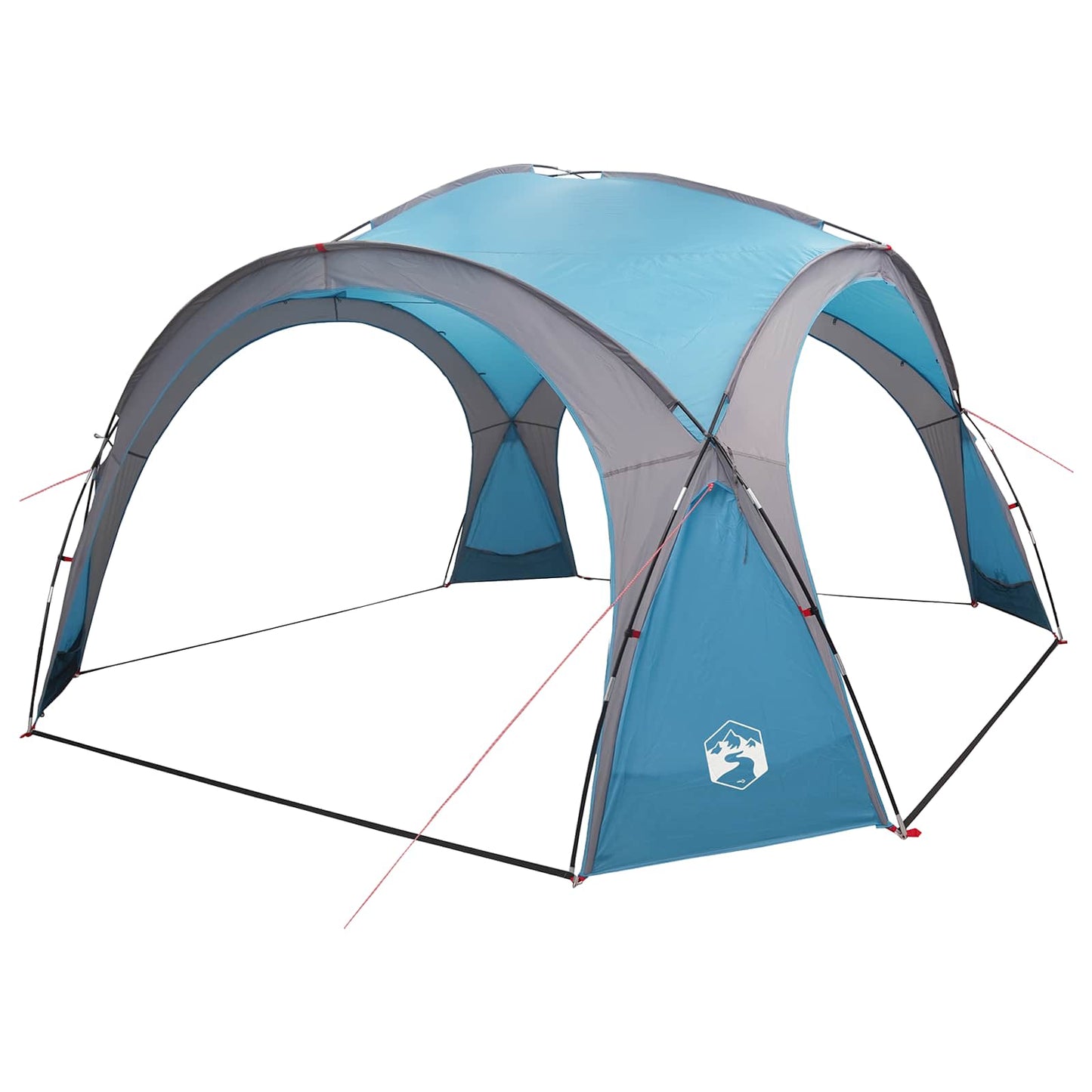 vidaXL Side Tent Blue 161.42 x 161.42 x 98.43 in Polyester and Steel 4