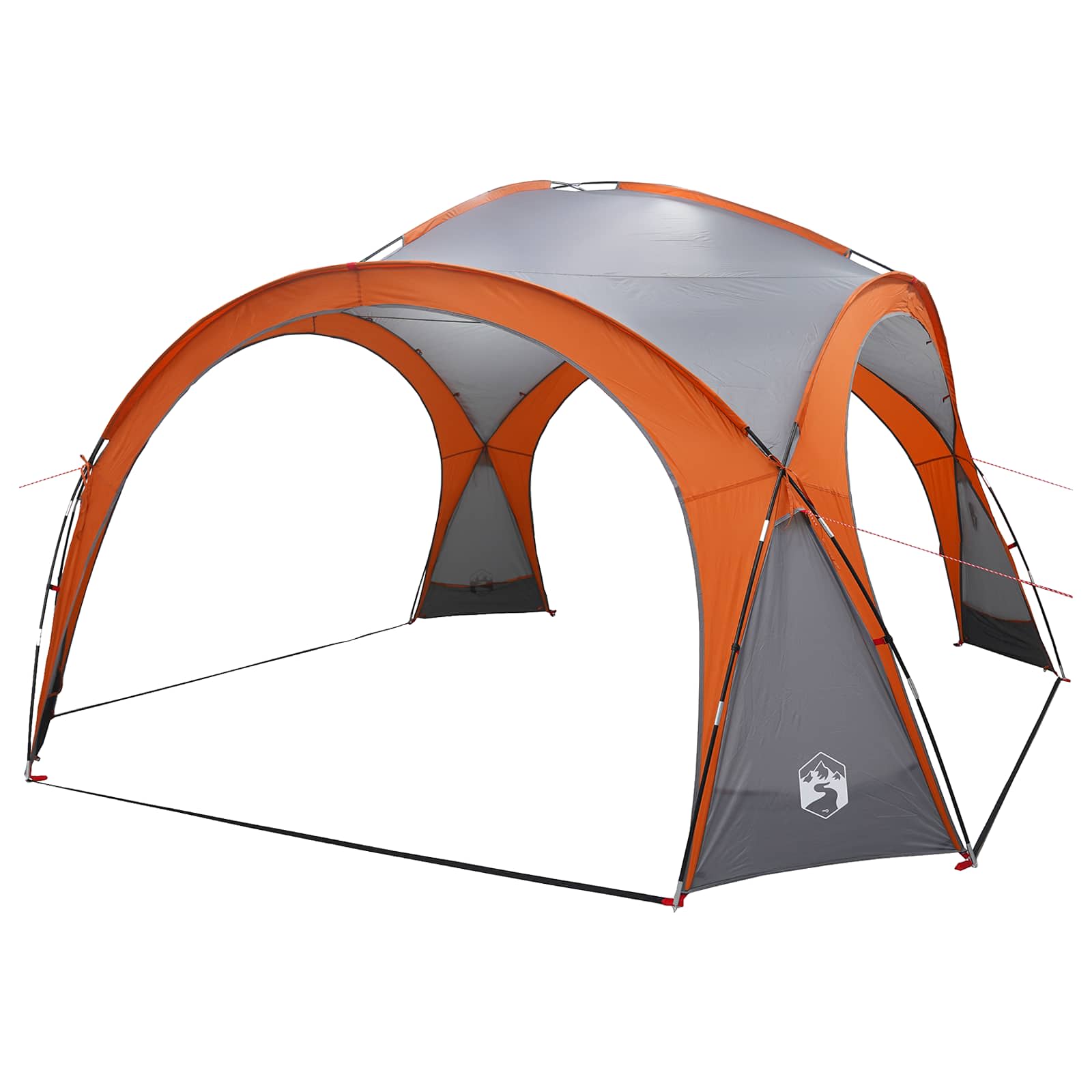 vidaXL Side Tent with Roof Grey and Orange 410 x 410 x 250 cm 4