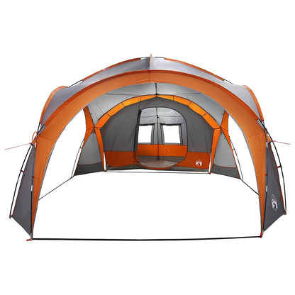 vidaXL Side Tent with Roof Grey and Orange 410 x 410 x 250 cm 5