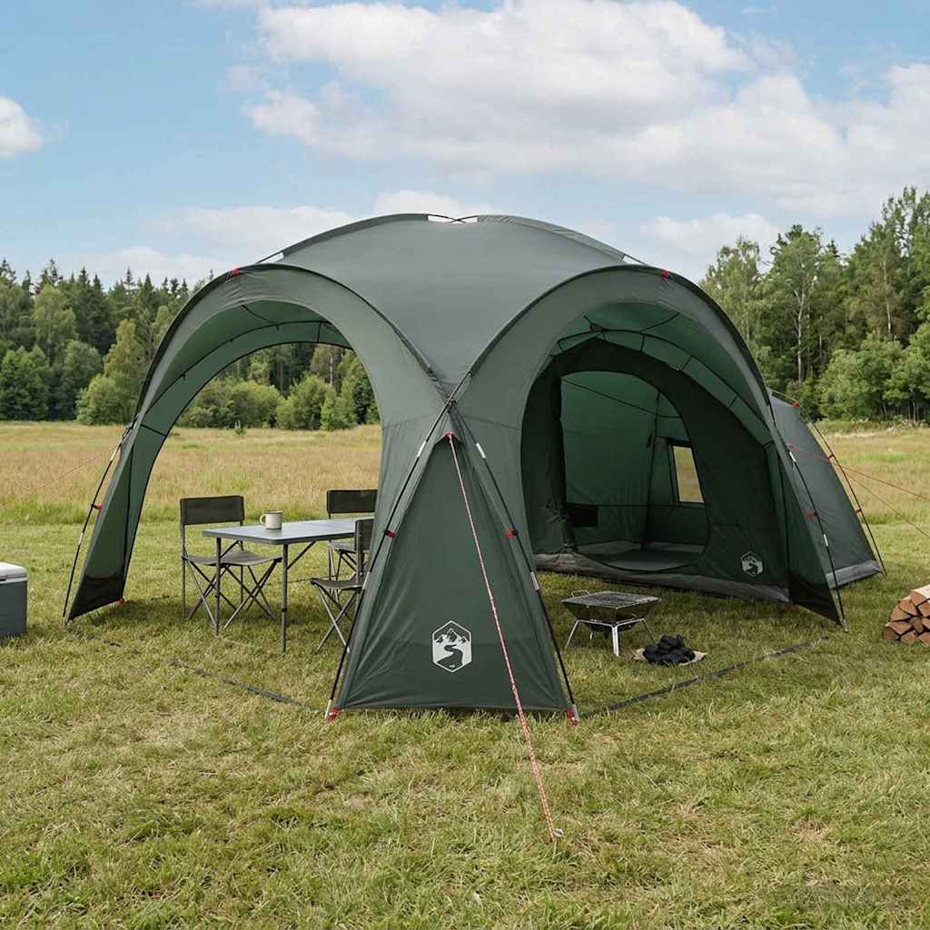 vidaXL Side Tent Army Green 410 x 410 x 250 cm Polyester and Steel 1