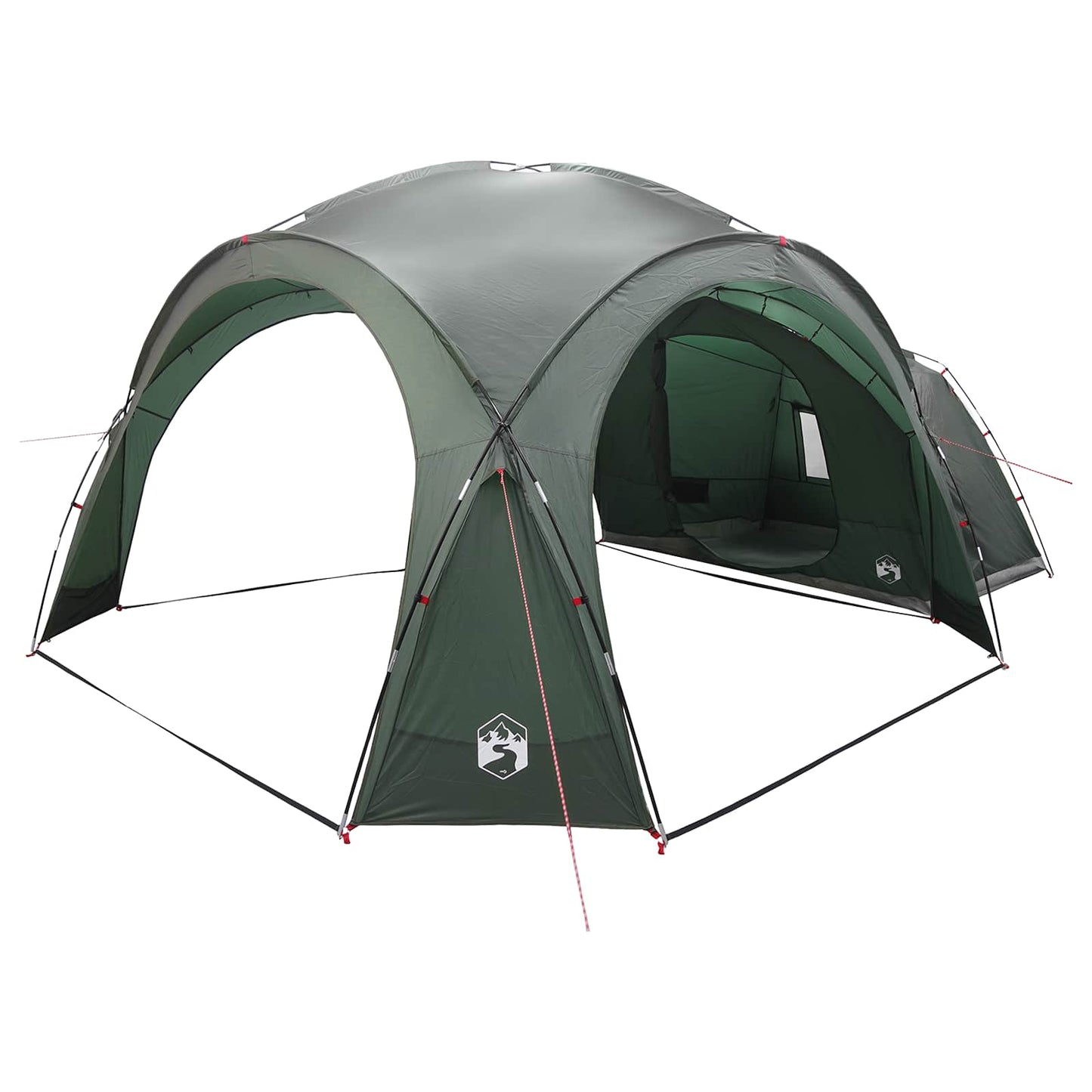 vidaXL Side Tent Army Green 410 x 410 x 250 cm Polyester and Steel 2
