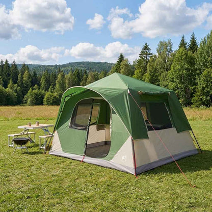 vidaXL Instant Tent Green 365 x 380 x 200 cm Polyester and Steel 1