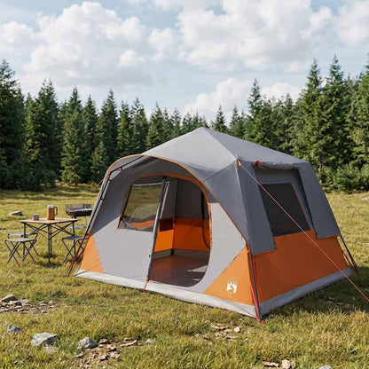 vidaXL Instant Tent with Roof Grey and Orange 365 x 380 x 200 cm 1