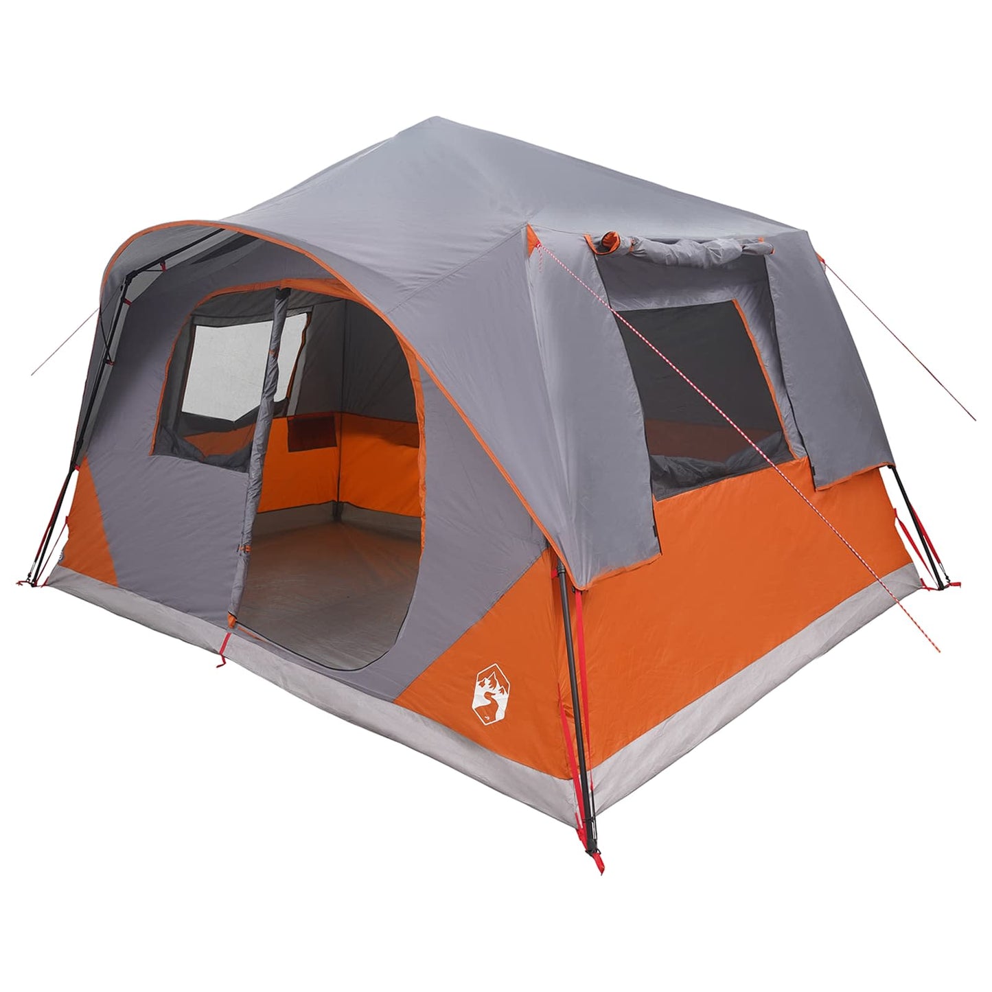 vidaXL Instant Tent with Roof Grey and Orange 365 x 380 x 200 cm 2