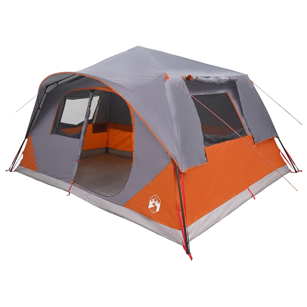 Instant Tent Polyester and Steel Grey and orange 10-person